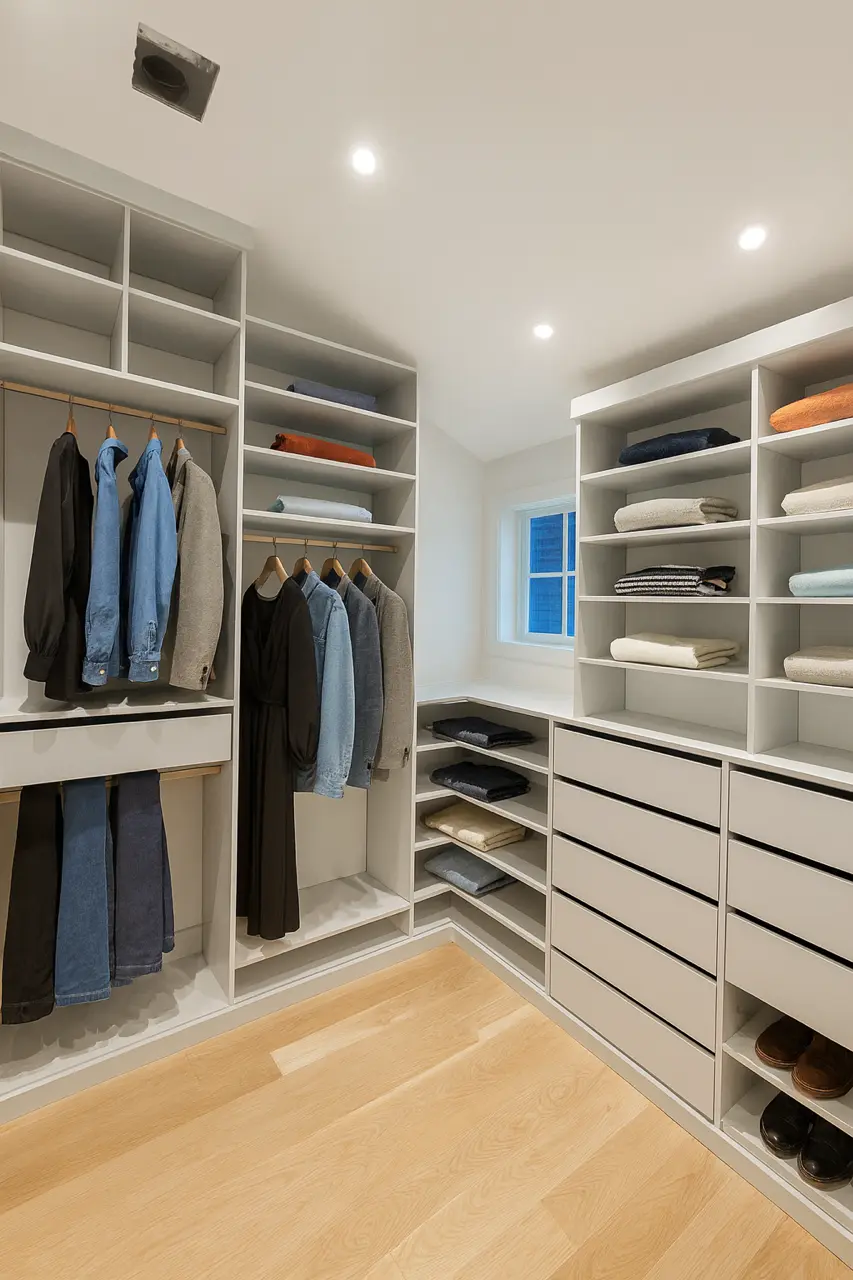 master hers walk-in closet