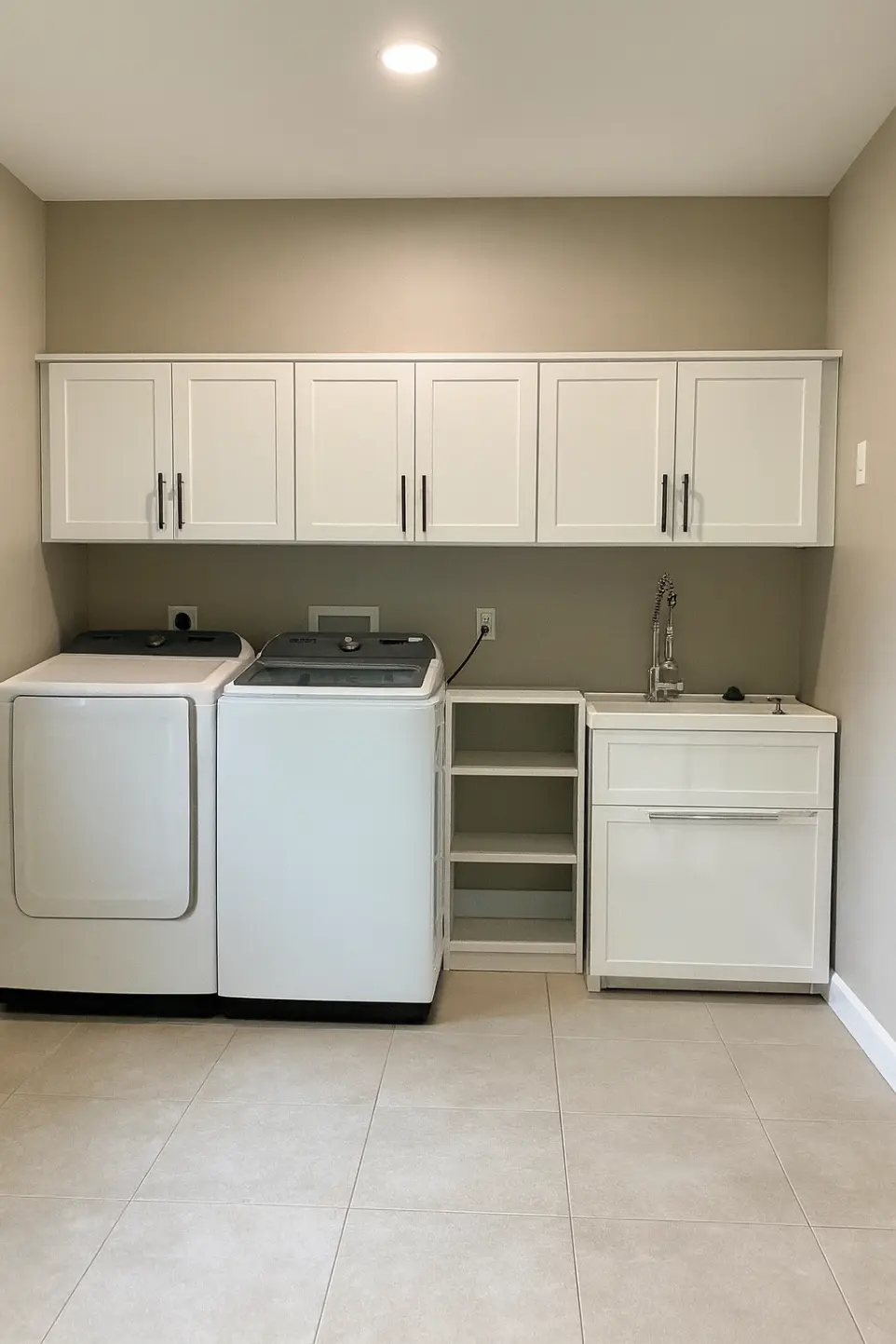 simple laundry room cabinets