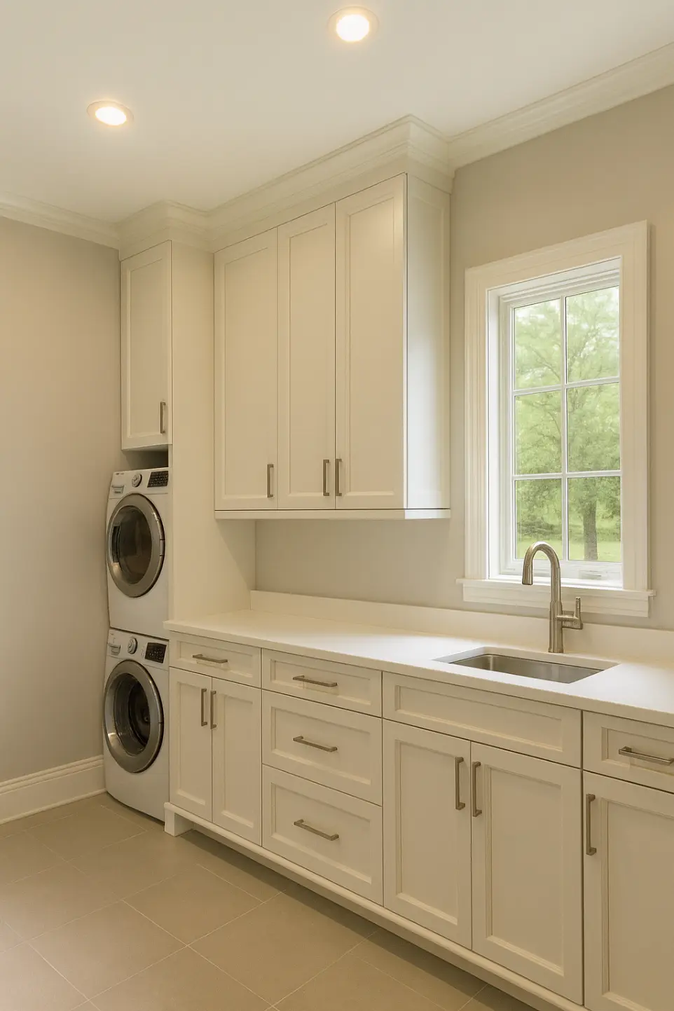 shaker style laundry cabinets