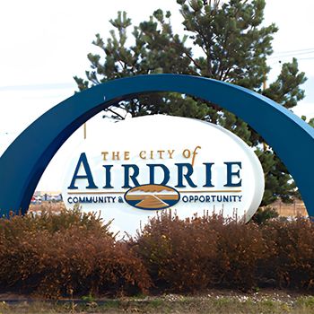 Welcome to Airdrie sign