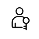 person with key icon