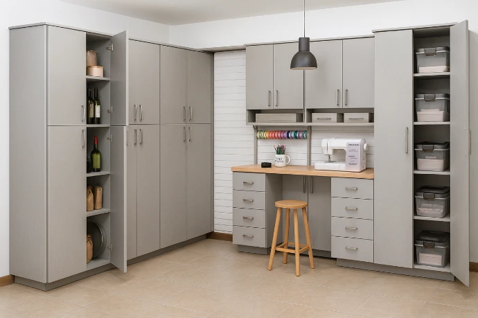 organized garage space