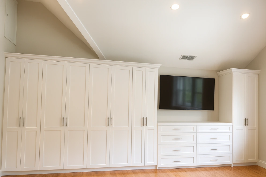 Large white wardrobe